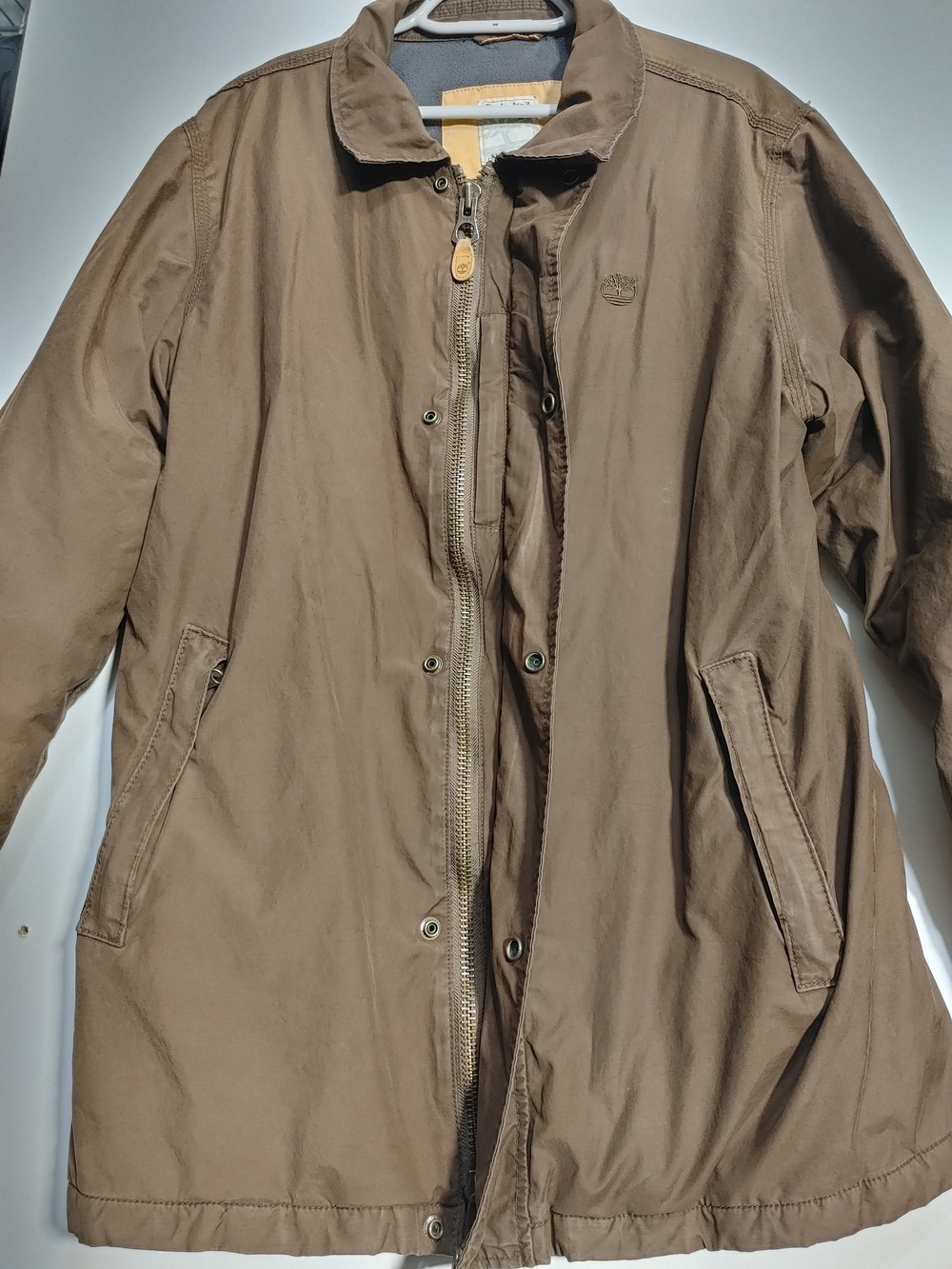 Men Timberland Tan Utility Zip-Front Jacket